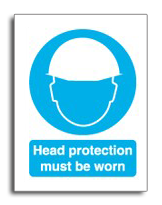 Head protection sign